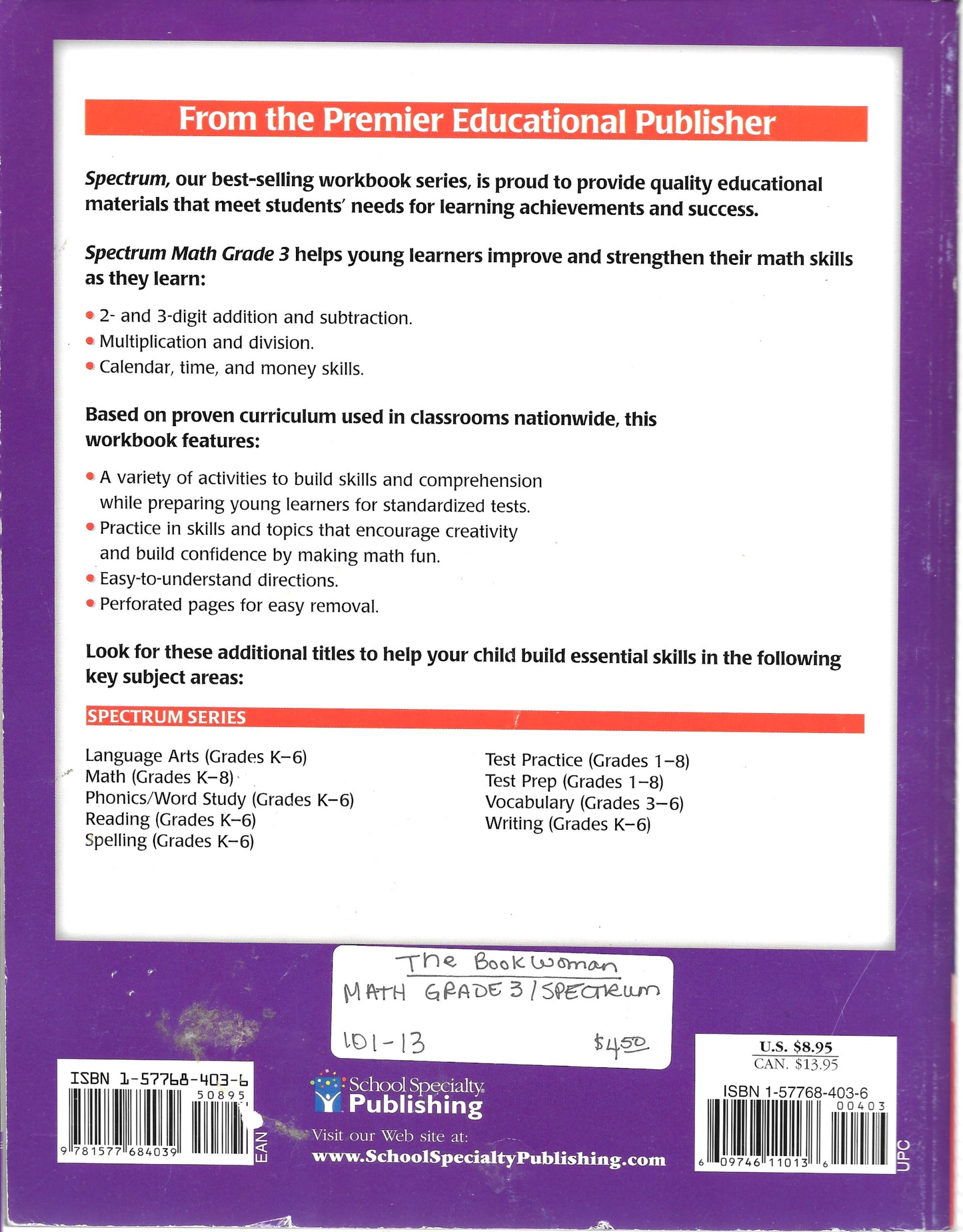 Spectrum Math Grade 3