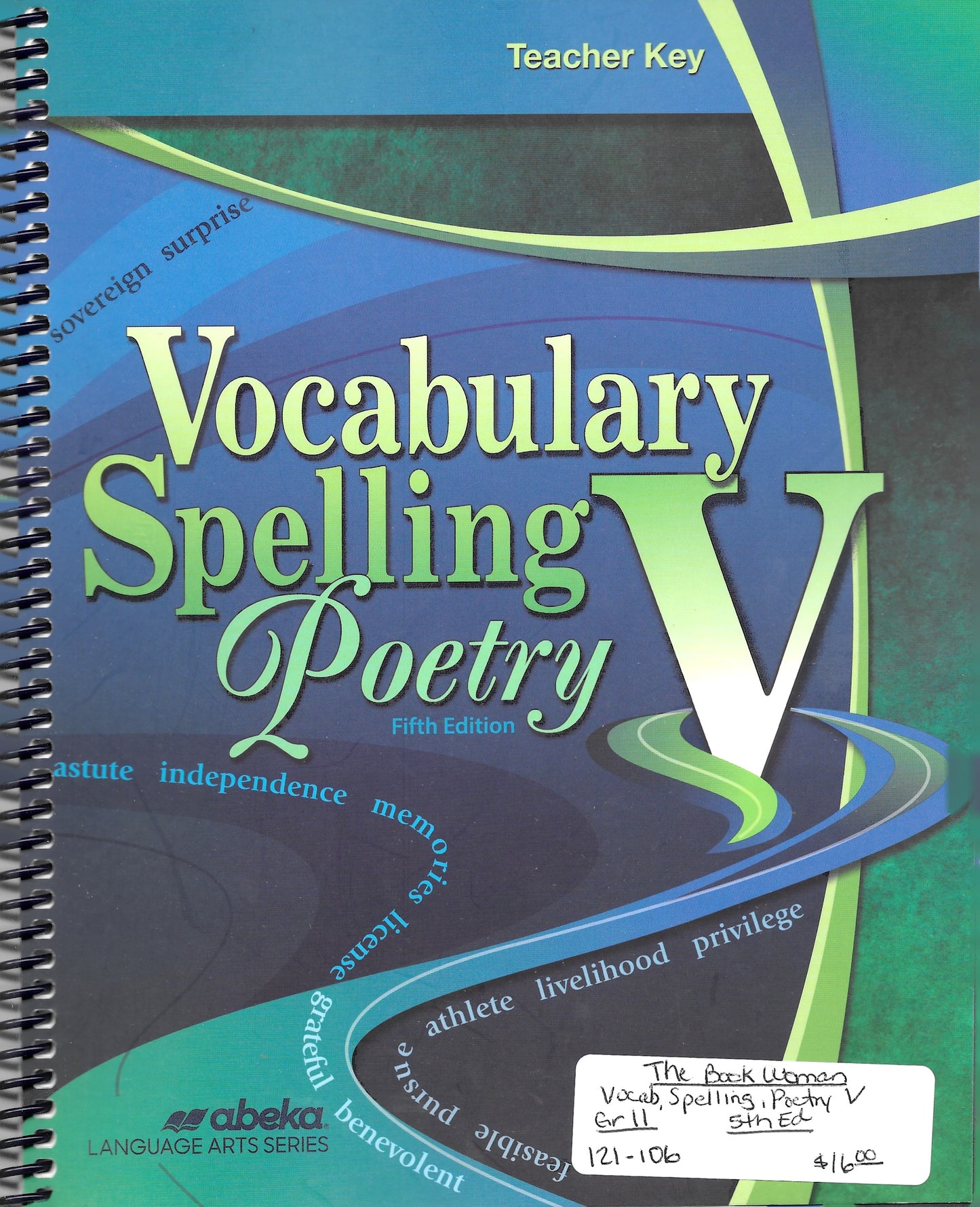 Vocabulary Spelling Poetry V Workbook Abeka