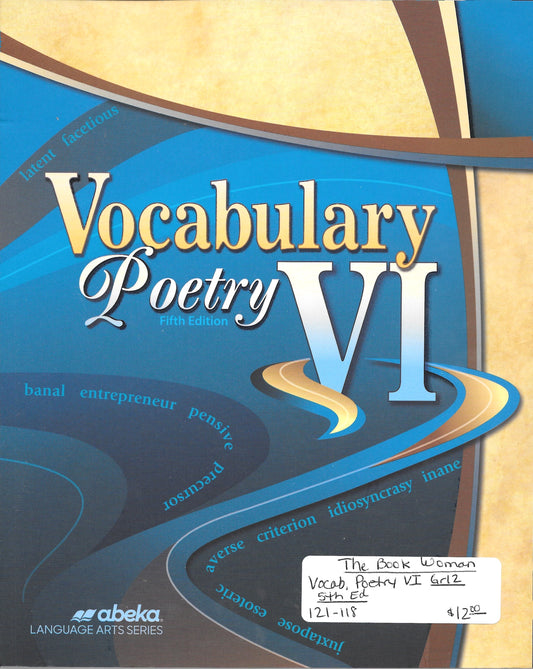 Vocabulary Poetry VI work text