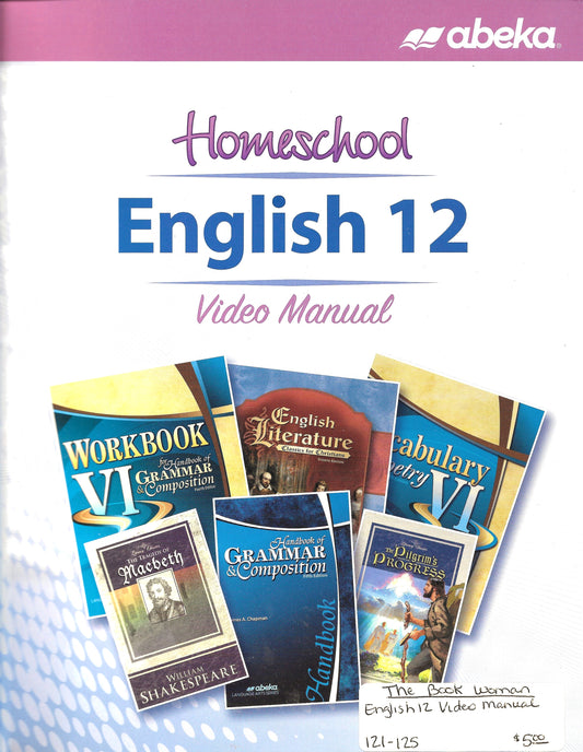 Abeka Homeschool English 12 video manual