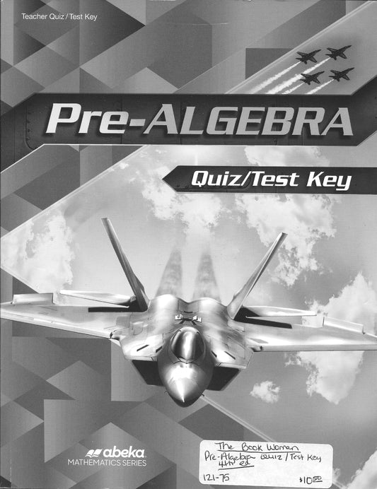 Pre-Algebra Quiz/Test Key Abeka