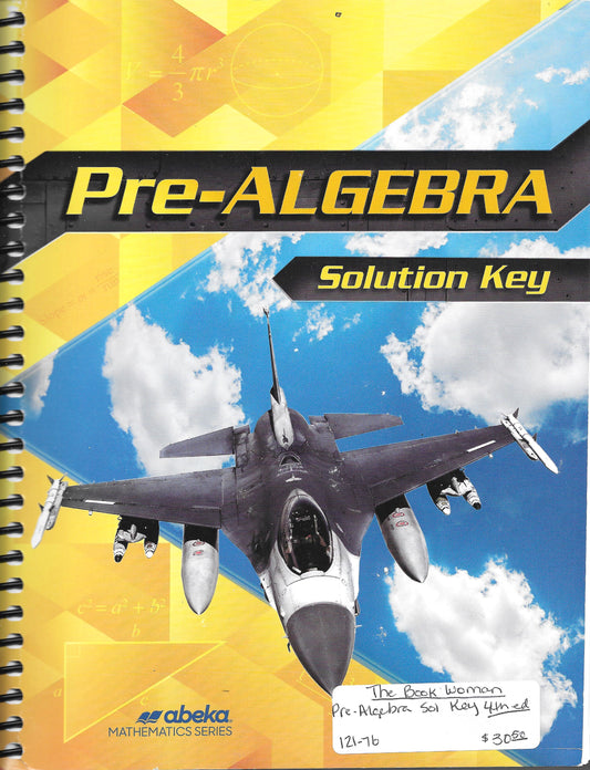 Pre-Algebra Solution Key Abeka