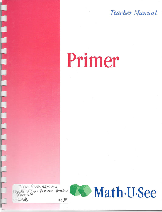 Math U See Primer Teacher Manual