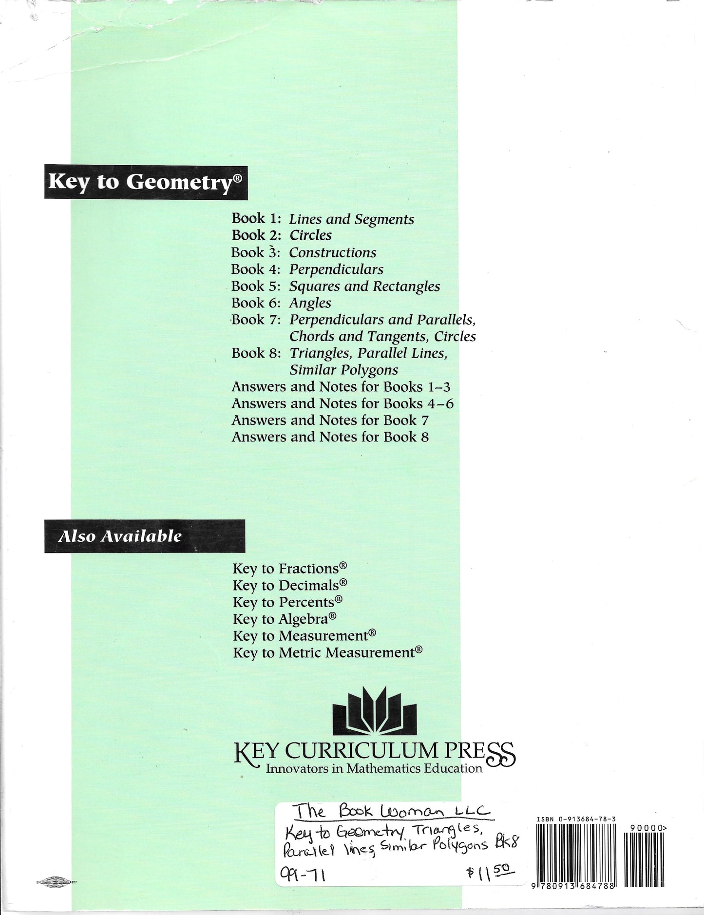 Key to Geometry 8 Student Workbook