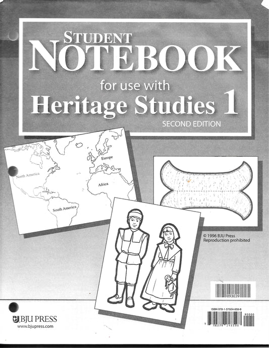 bju Heritage Studies 1 Student Notebook