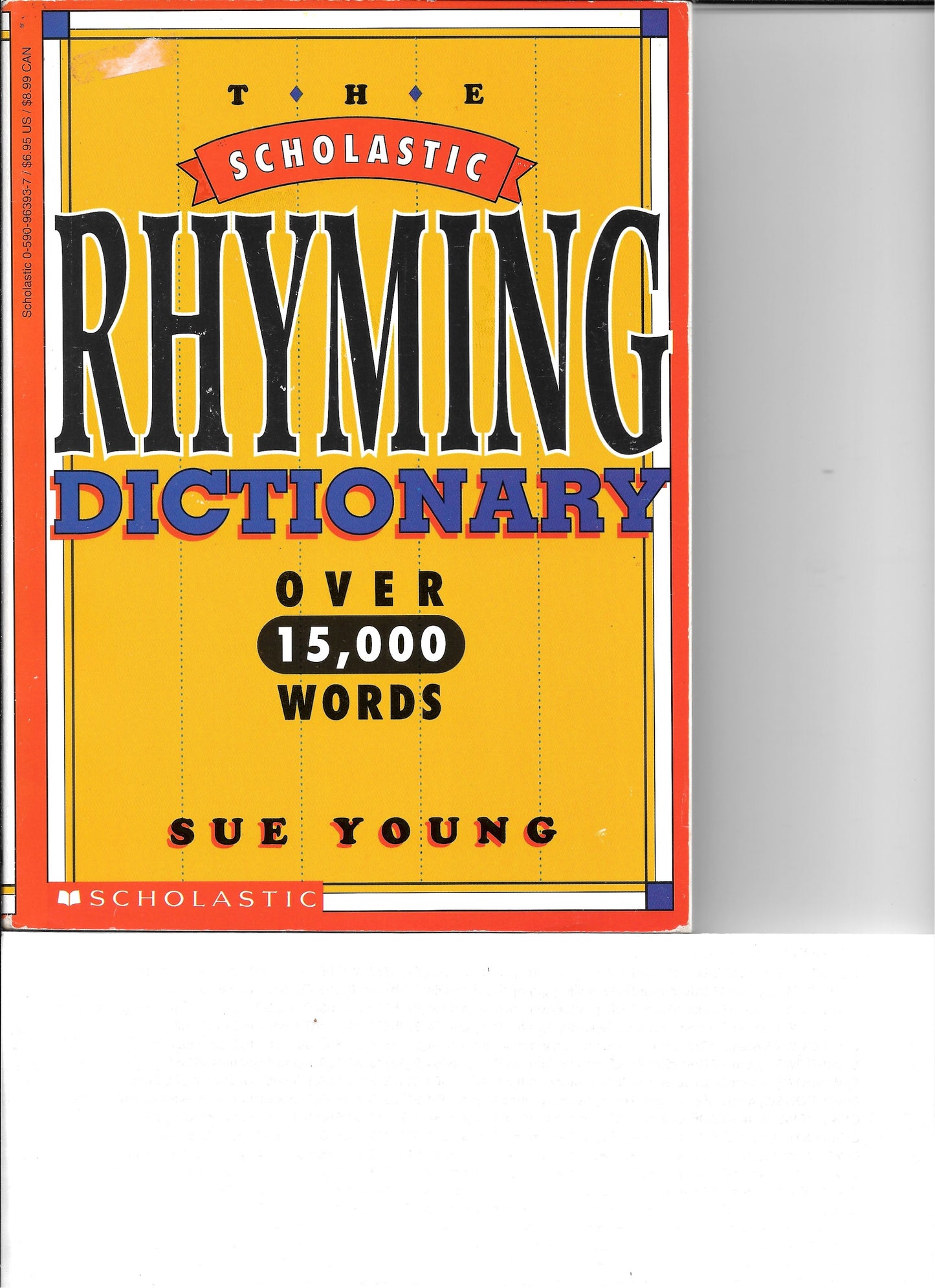 Scholastic Rhyming Dictionary over 15,000 words