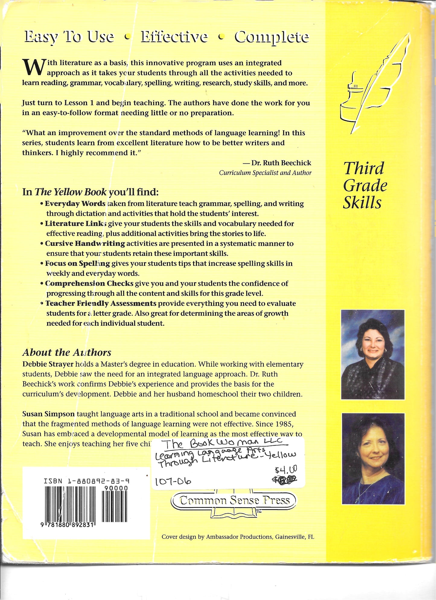 Learning Language Arts through Literature The Yellow Book Teacher Book