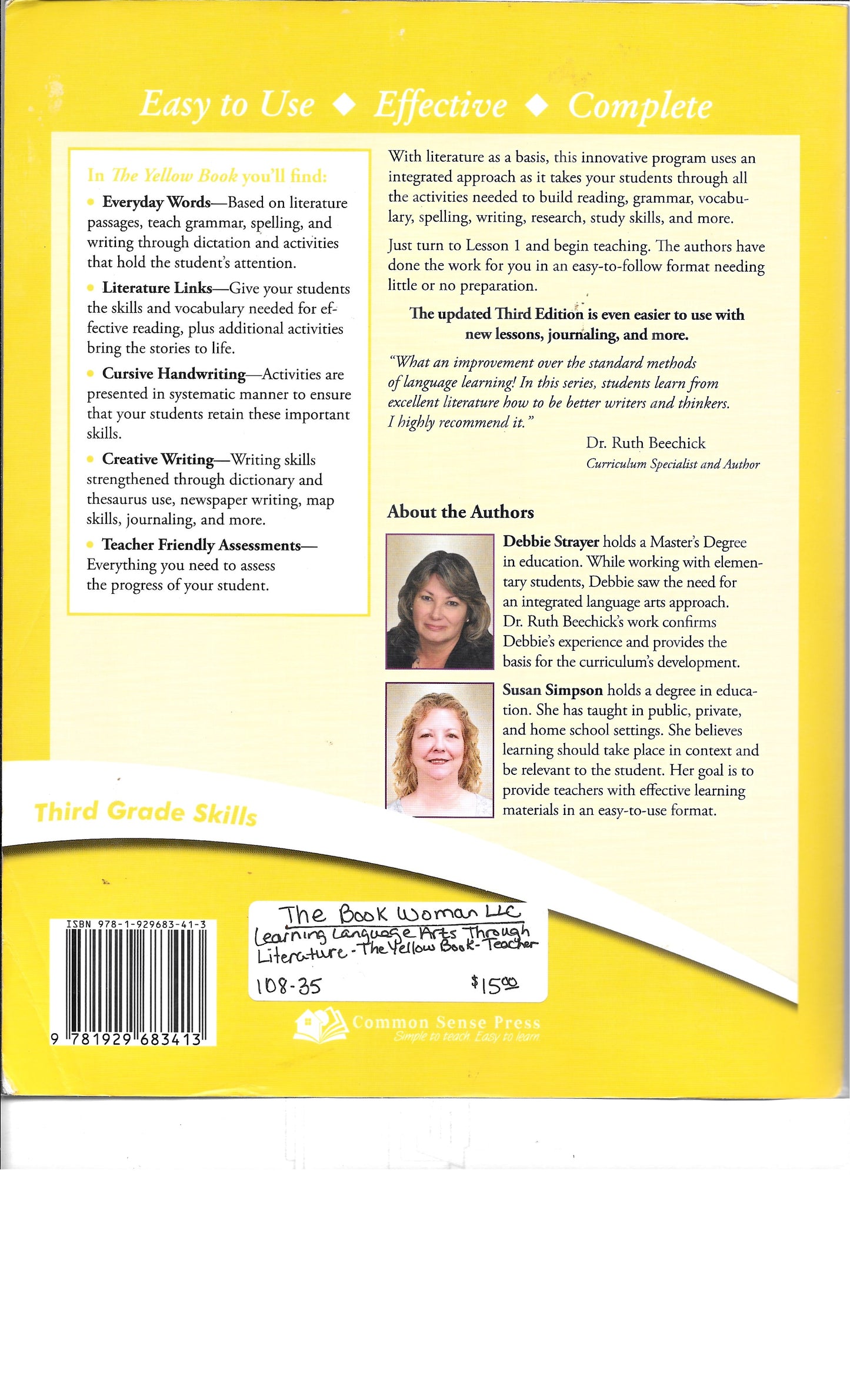 Learning Language Arts through Literature The Yellow Book Teacher Book