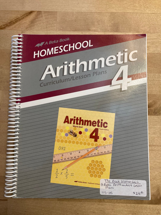 Abeka Homeschool Arithmetic 4 Curriculum/Lesson Plans