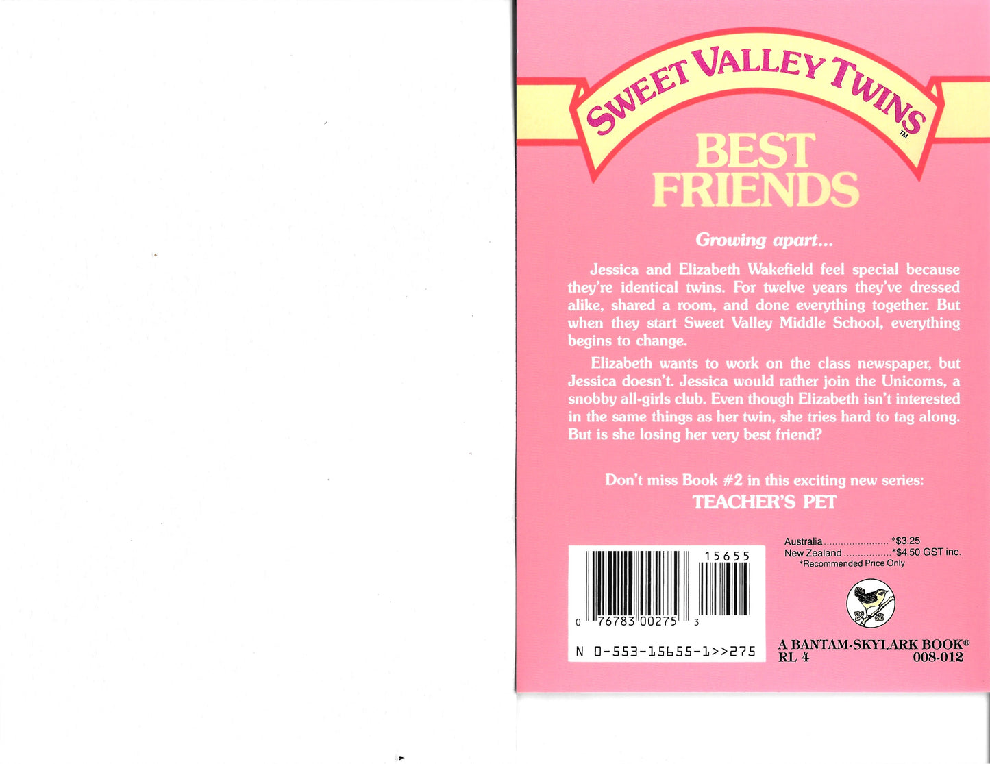 Sweet Valley Twins #1 Best Friends