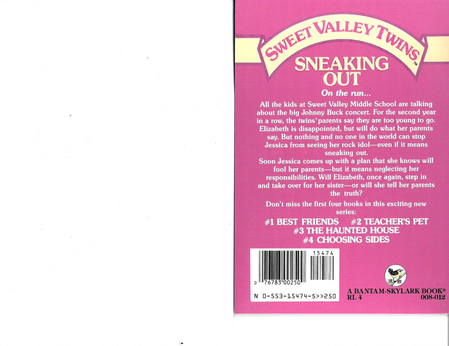 Sweet Valley Twins #5 Sneaking Out