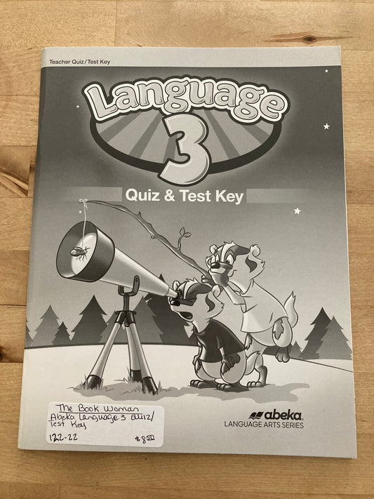 Abeka Language 3 Quiz & Test Key