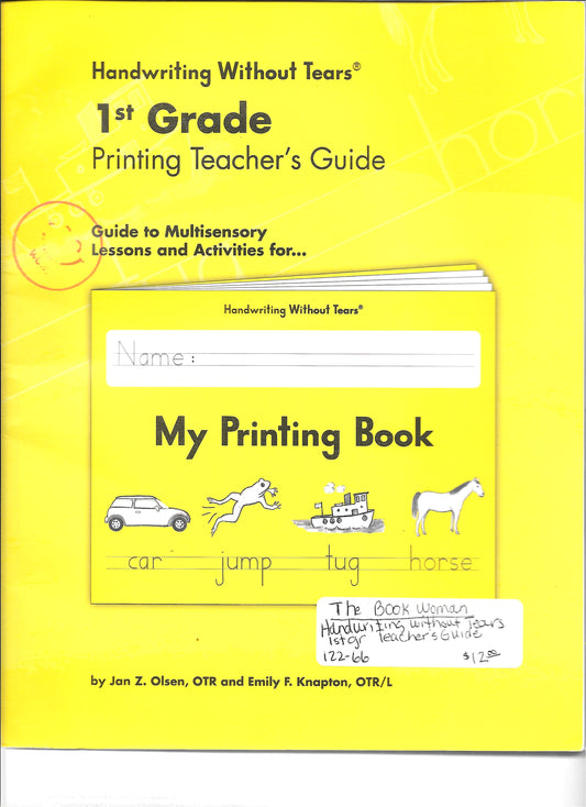 Handwriting Without Tears 1st Grade Teacher's Guide.