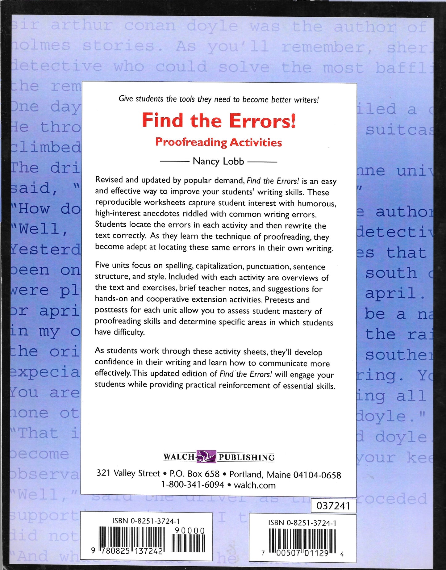 Find the Errors! Proofreading Activities