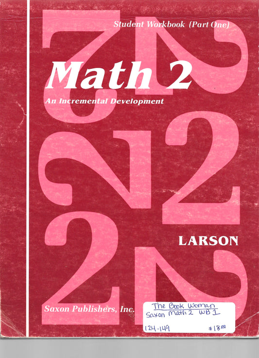 Saxon Math 2 Student workbook (Part One)