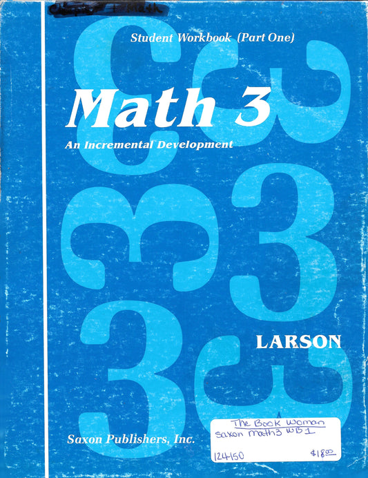 Saxon Math 3 Student workbook (Part One)