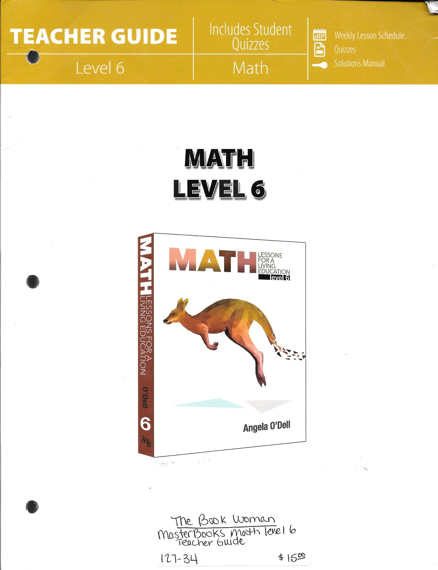 MasterBooks Math level 6 Teacher Guide