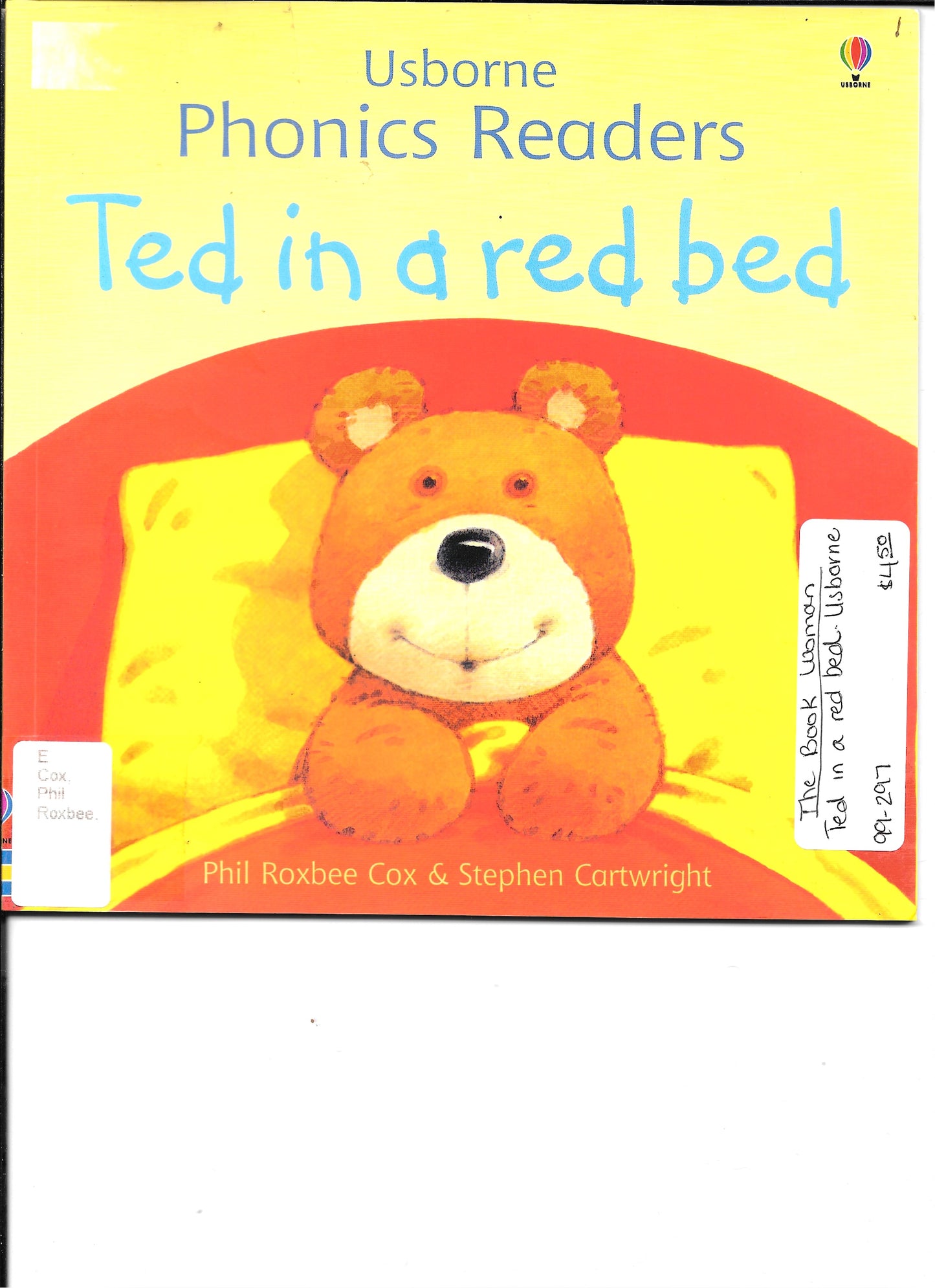 Ted in a red bed